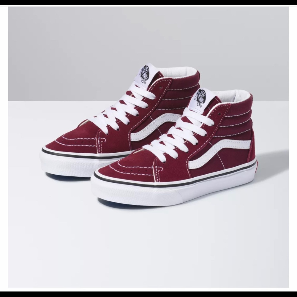 High top burgundy vans mens 4 /women's 5.5